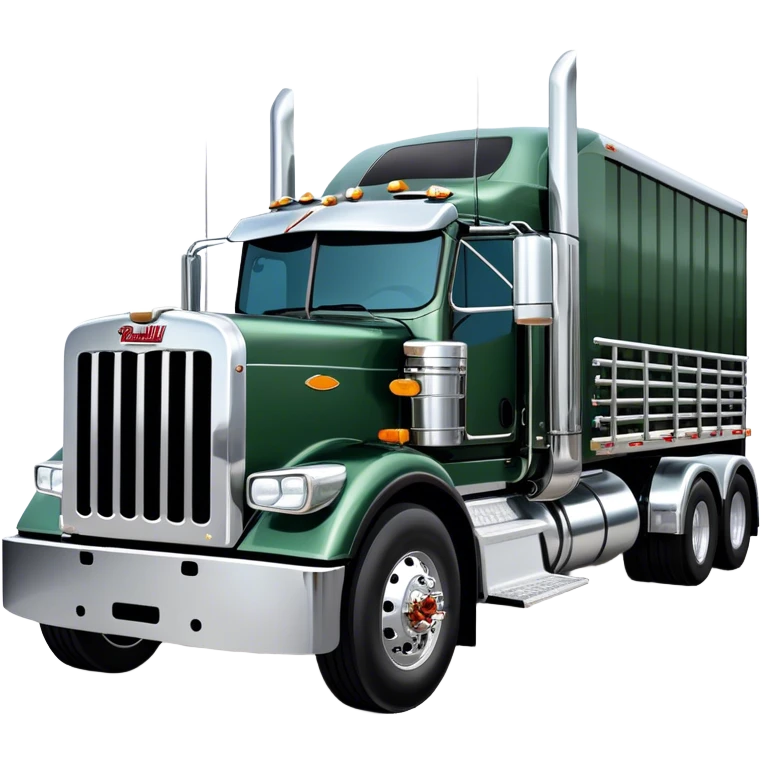 peterbilt with cattle trailer emoji