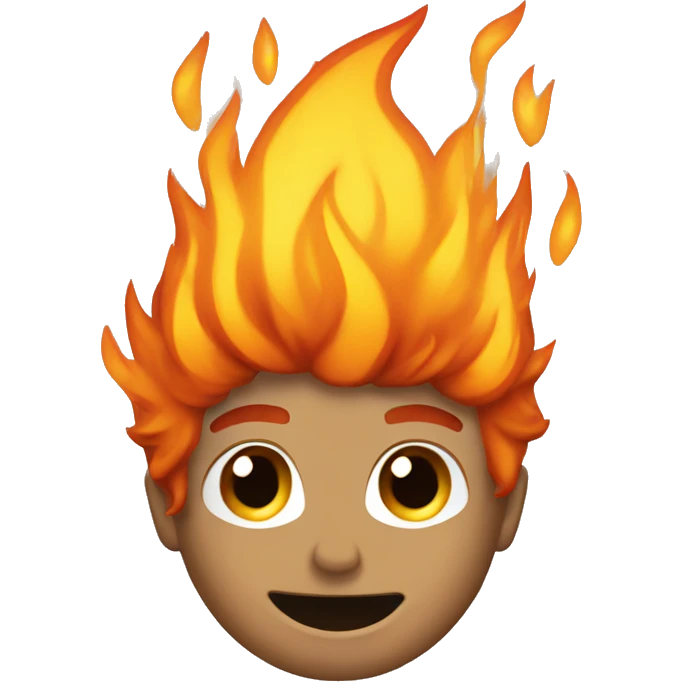 Hair on fire  emoji
