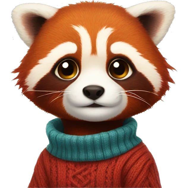 Red panda wearing a sweater emoji