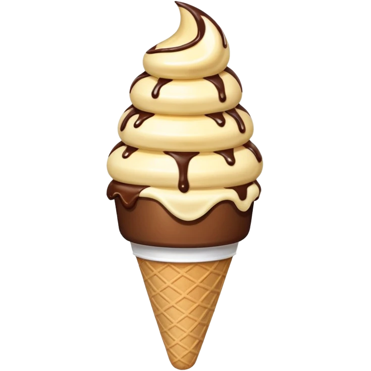 an ice cream eating an ice cream cone emoji