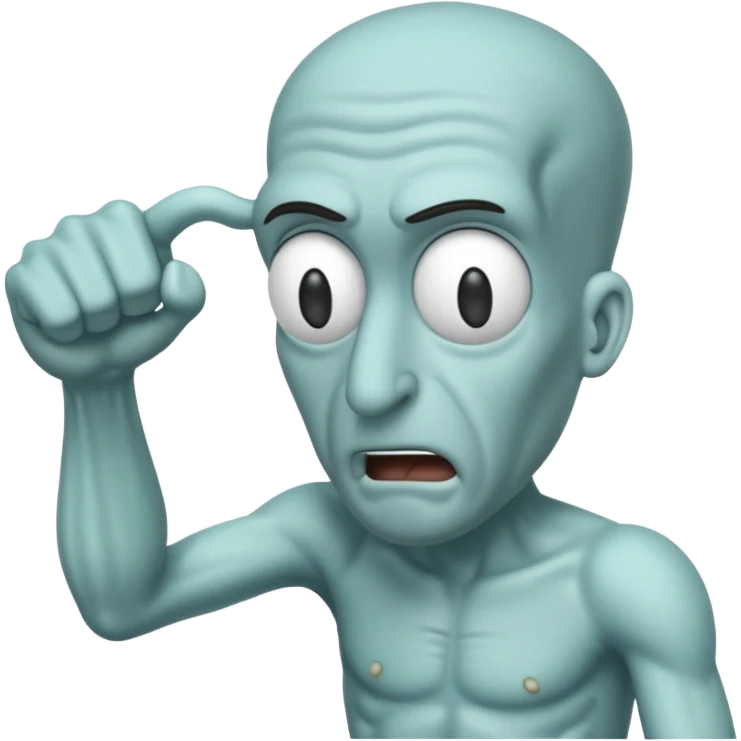 squidward winding back a punch emoji