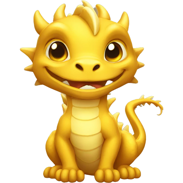 golden cute dragon emoji