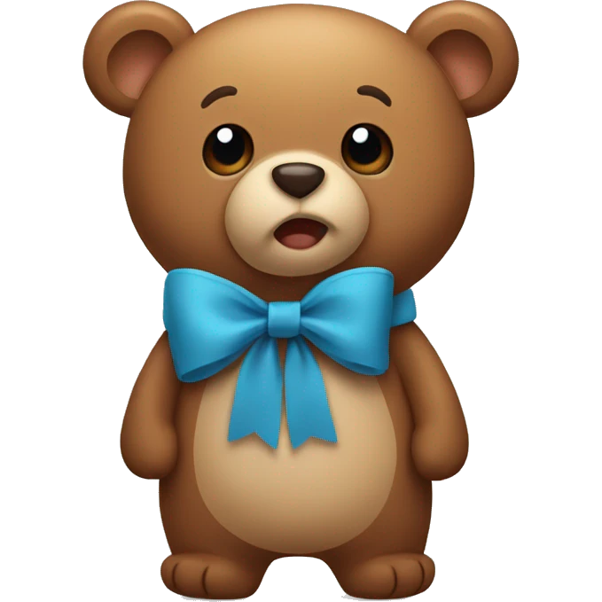bear wearing bow  emoji