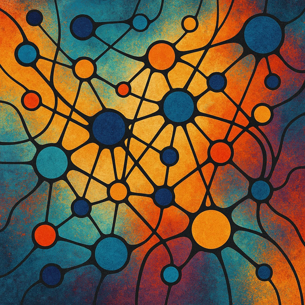 neural network, abstract, creative interpretation emoji