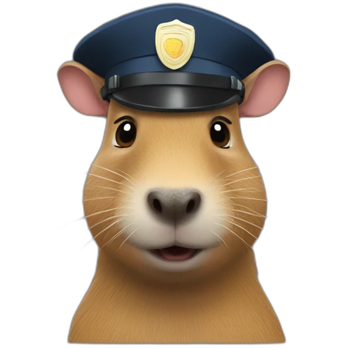 a capybara policeman emoji