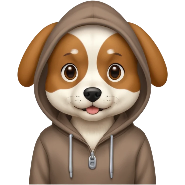 dog wearing hoodie  emoji
