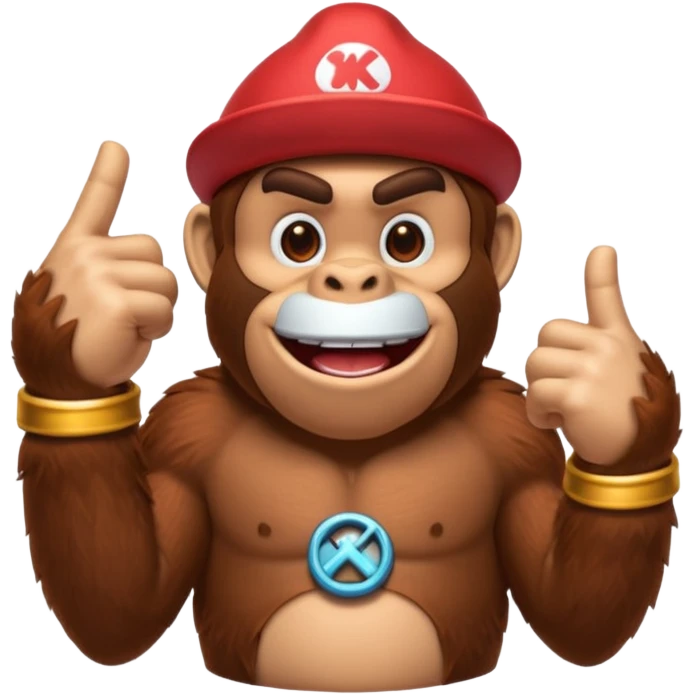 donkey kong making 👌 emoji