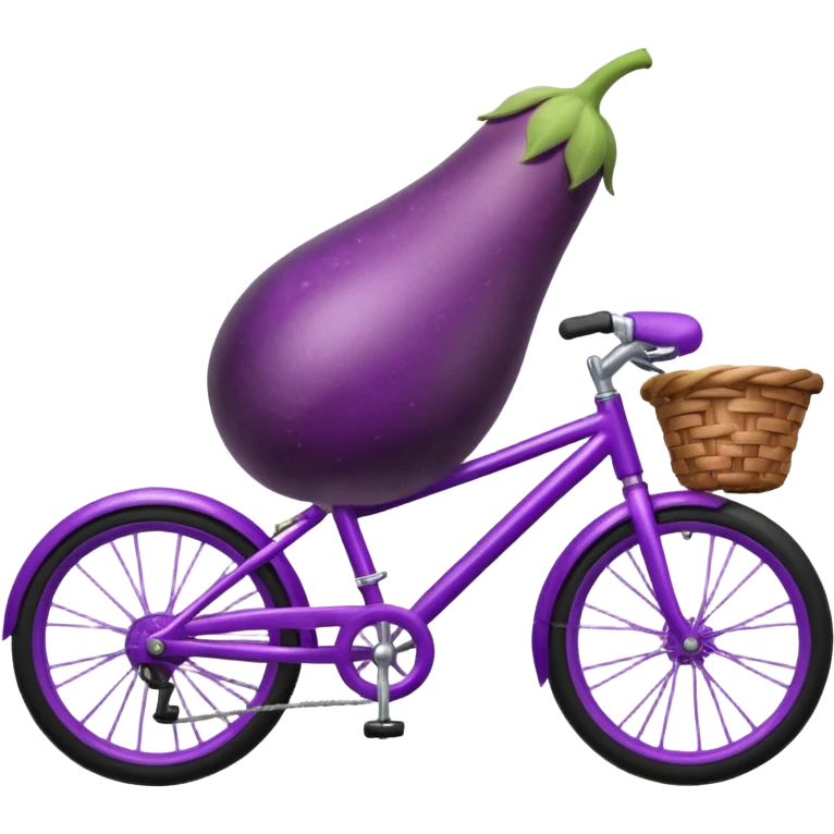 Eggplant riding bike emoji