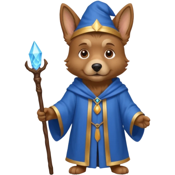 Dog wizard emoji