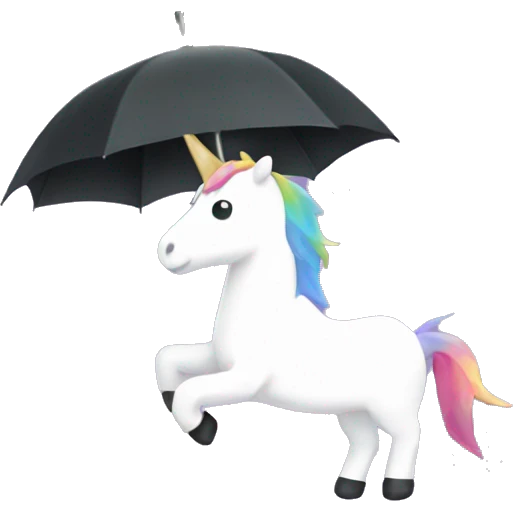 Scratch a unicorn emoji and an umbrella
 emoji