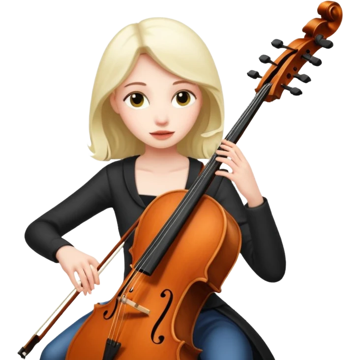 girl playing cello emoji