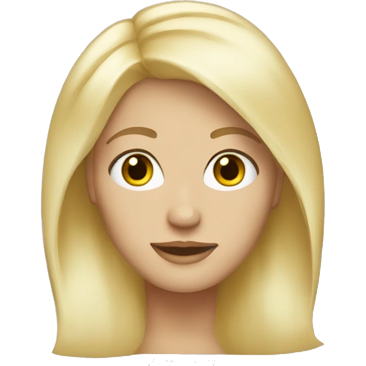 Blonde hair white female  emoji