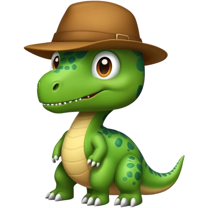 Dinossauro com chapéu emoji