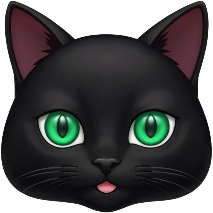 Mischievous black cat emoji