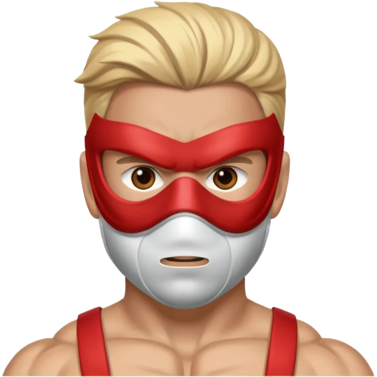 Flashman wearing mask emoji
