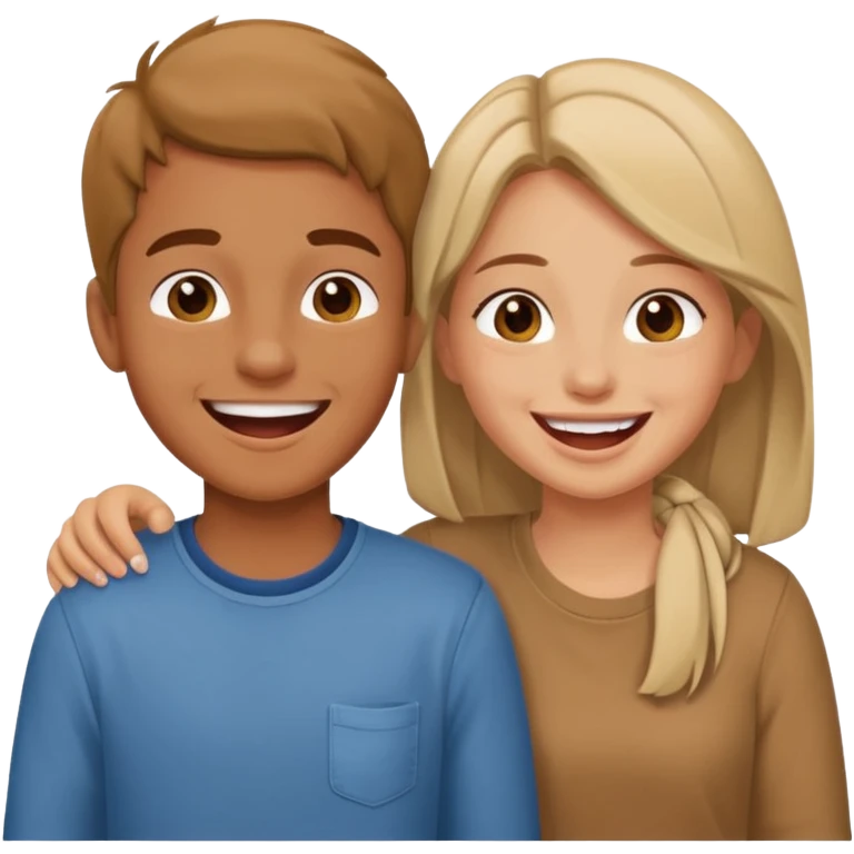Sister brother laugh emoji