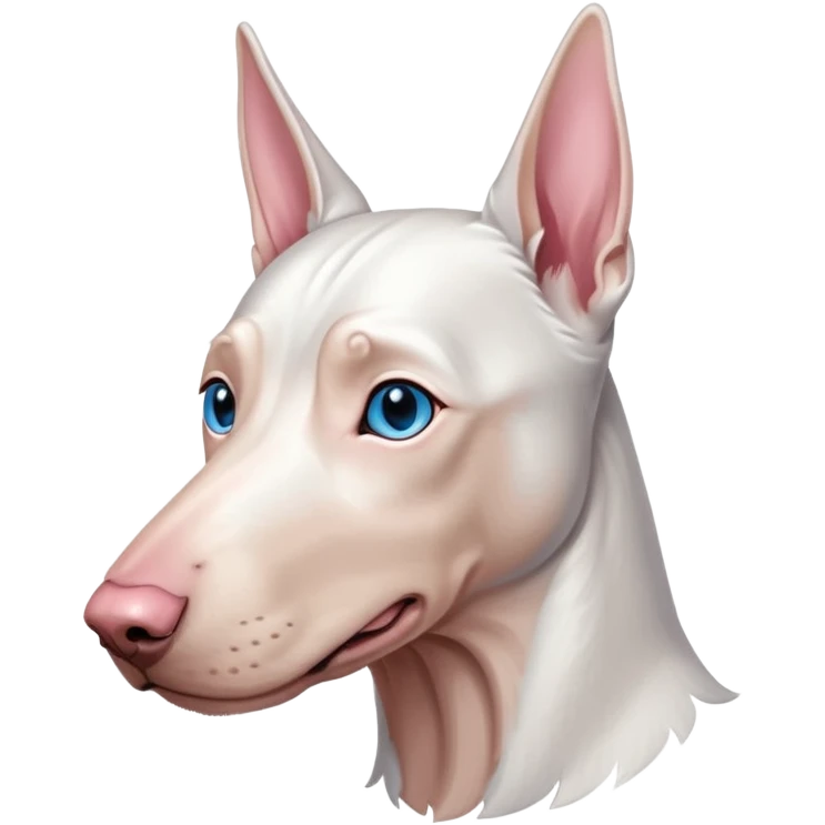 albino doberman with blue eyes emoji