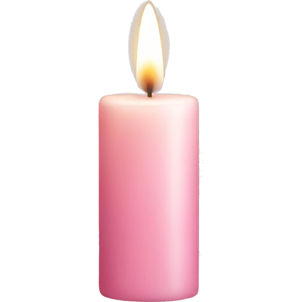 light pink candle emoji