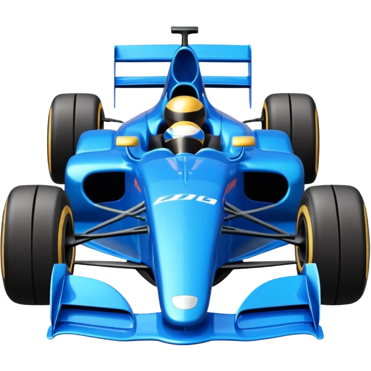 blue Formula car emoji