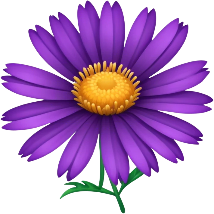 A single purple aster flower emoji