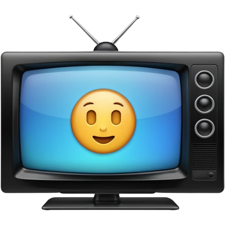 3d tv, view 3/4 emoji