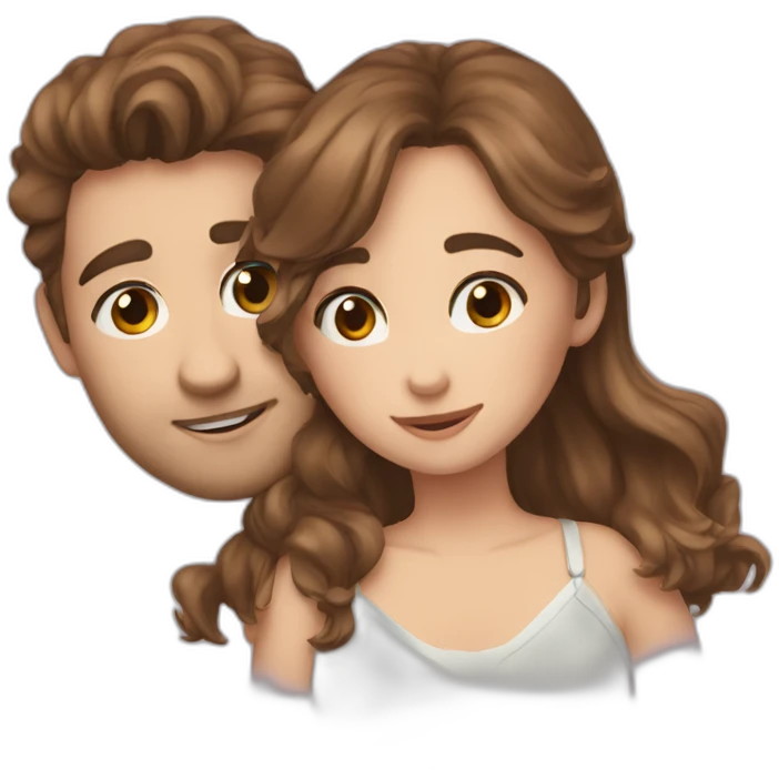 Brown hair 2023 Arthur and laura cuddle emoji