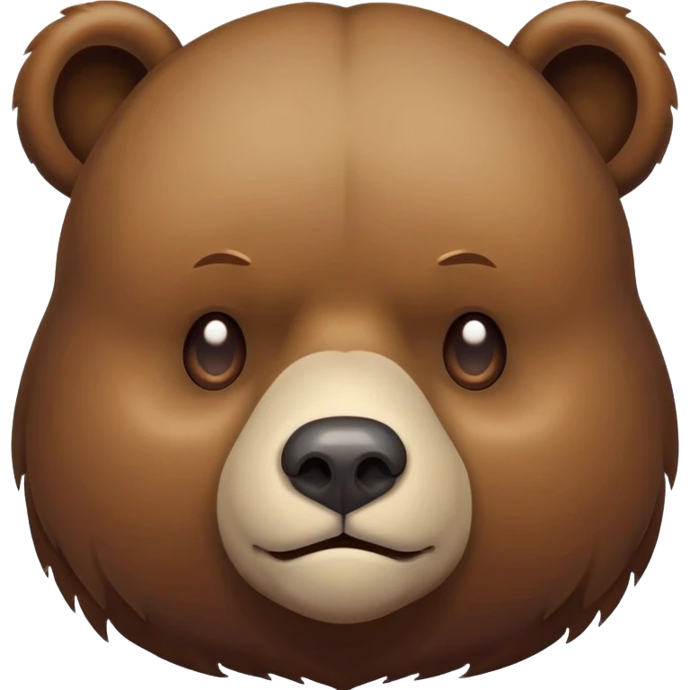 Bear with eyes closed hard emoji