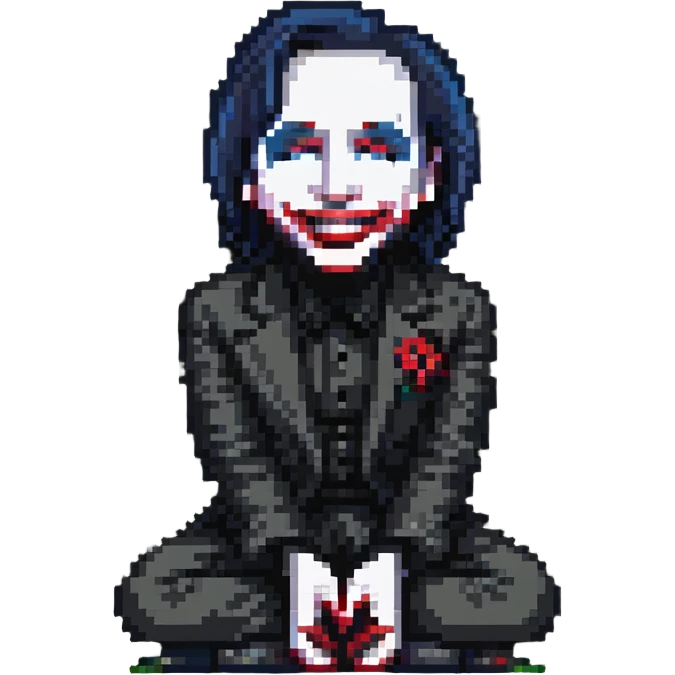 Marilyn Manson sitting and smiling emoji