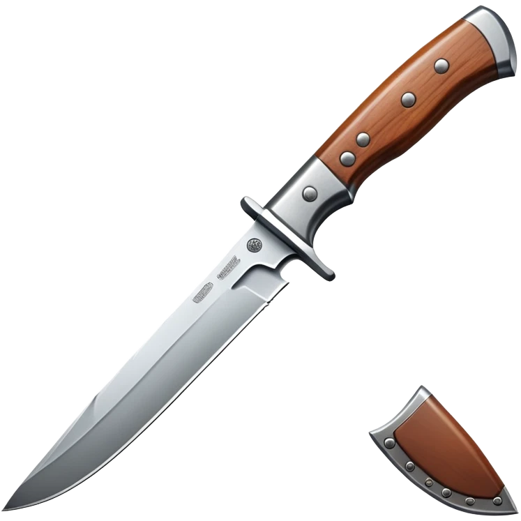 hunting knife with sharp edge emoji