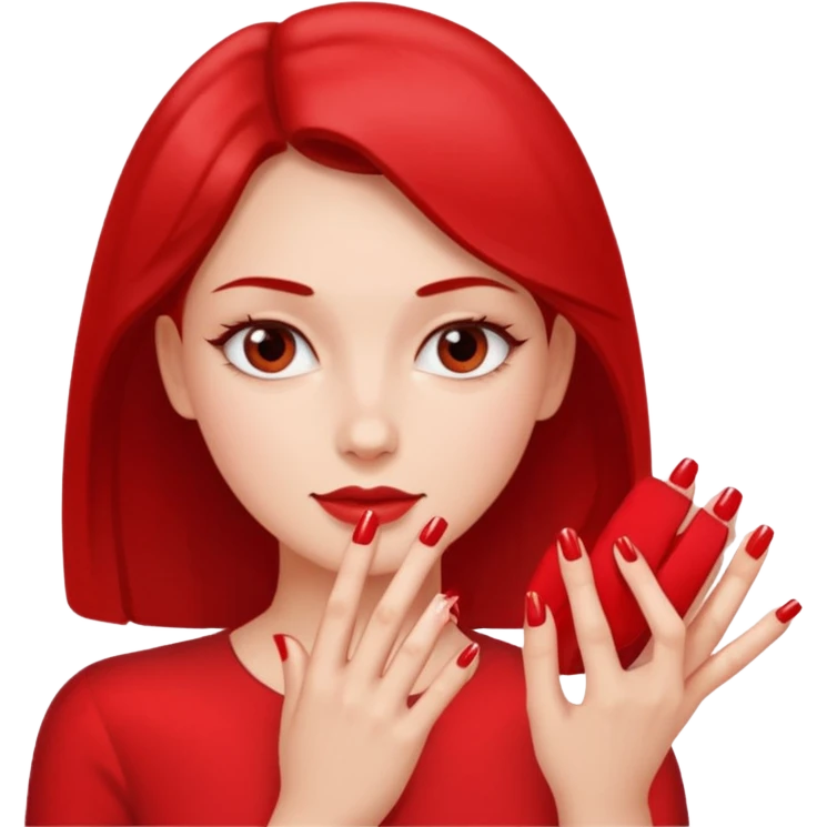 donna che si guarda le unghie emoji