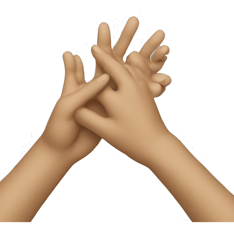 two hands making the letter A emoji