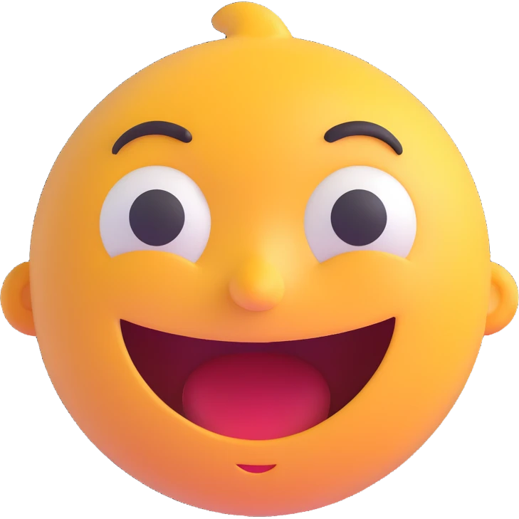 set of four simple bold style Discord bot emotes for OptiCore with #3498db as main color showing cheerful, confused, warning, and offline moods emoji