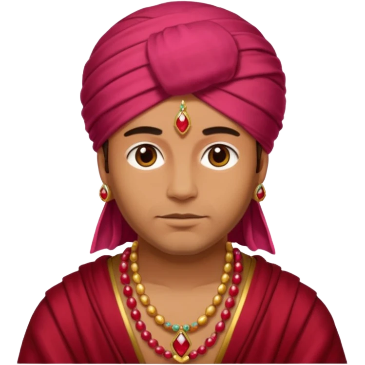 Desert King – ruby turban + amber robe emoji