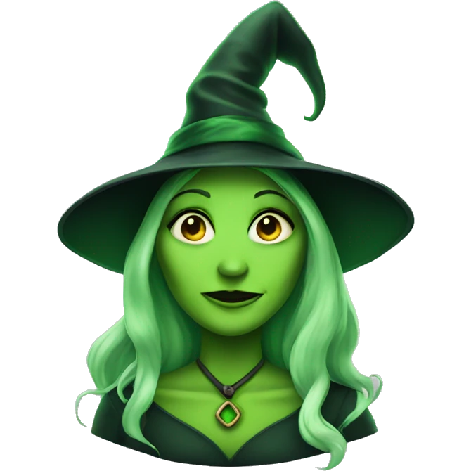 Green witch from wicked emoji