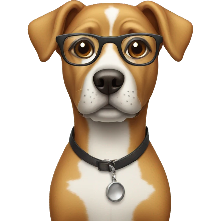 Dog with glasses emoji