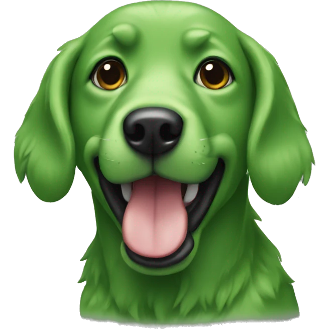 green dog emoji