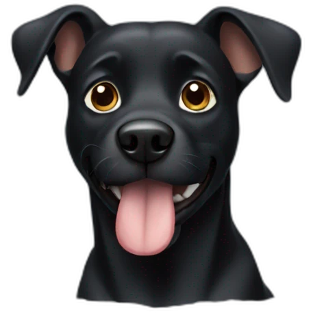 Black dog emoji