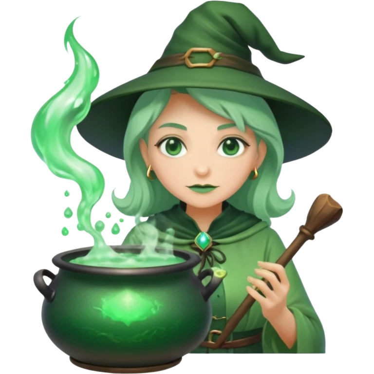 green witch cooking potion emoji