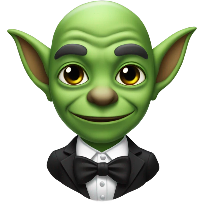 Goblin wearing a tuxedo emoji