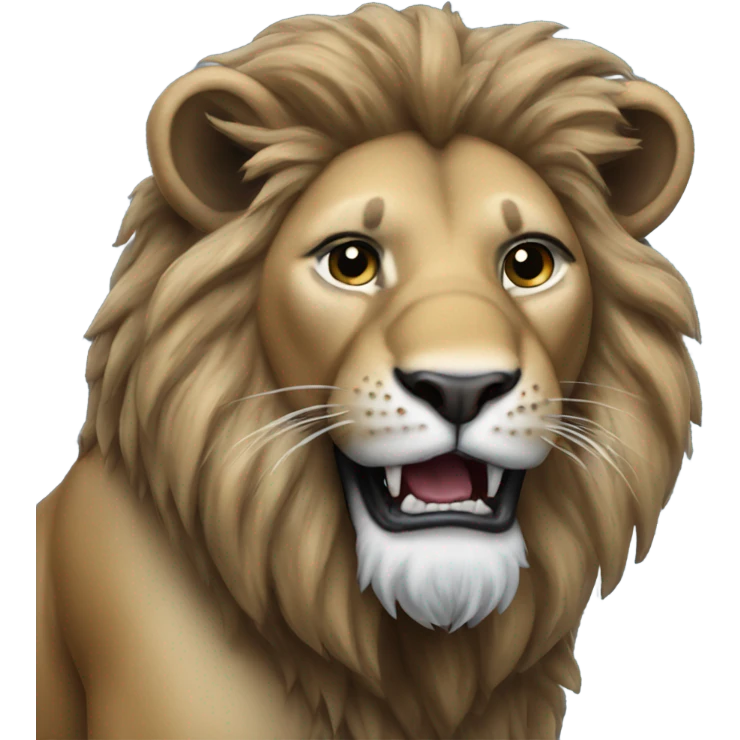 A lion wearing a Detroit Lions jersey  emoji
