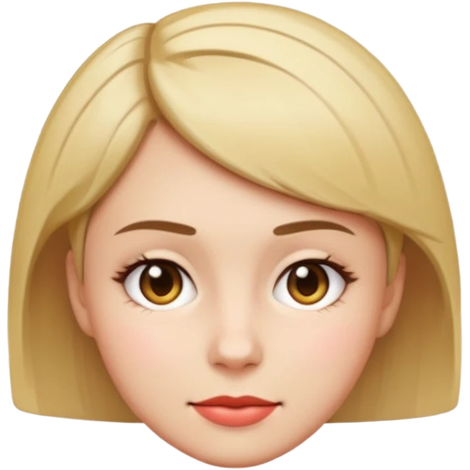 v-line face, short hair, slim small woman, emoji style emoji