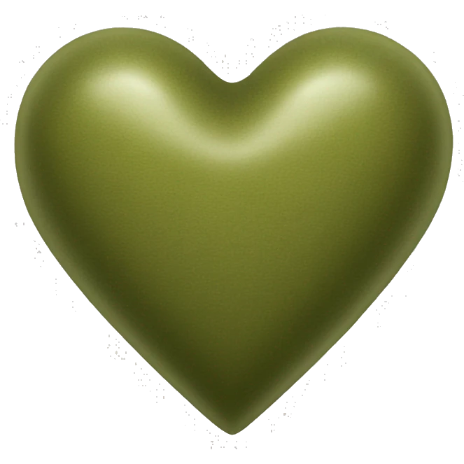 olive green heart emoji