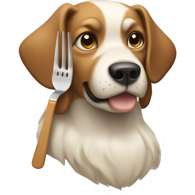 Dog with fork emoji