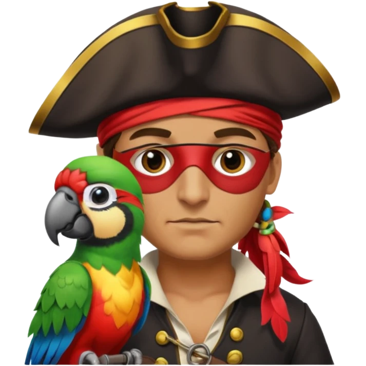 pirate and parrot emoji