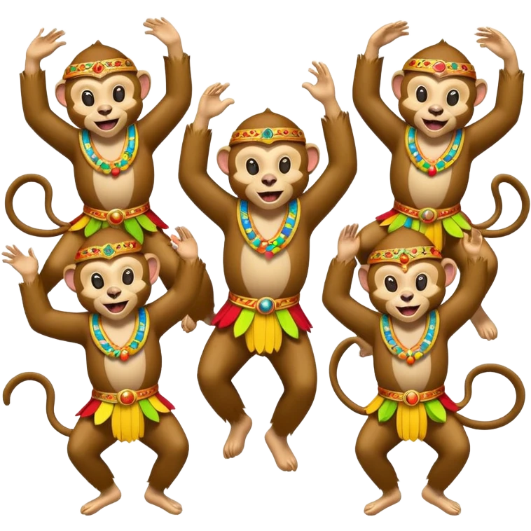 Halay çeken maymunlar emoji