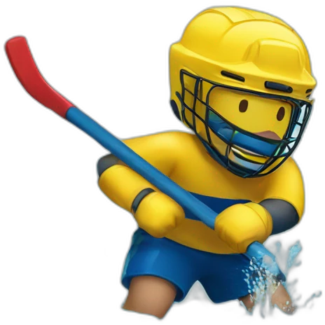 a person playing underwaterhockey emoji