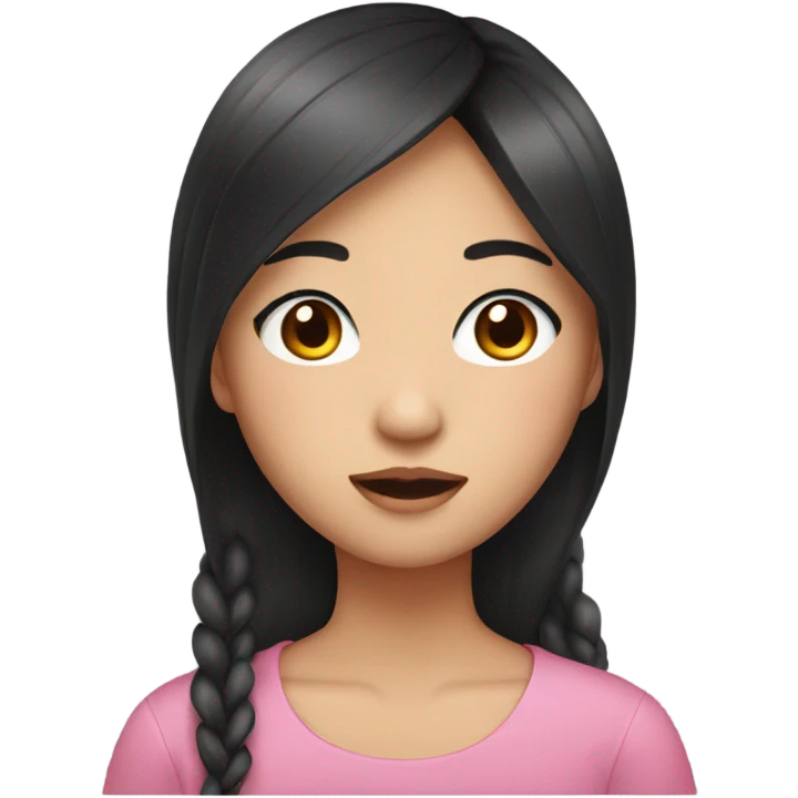 Asian girl with lashes emoji