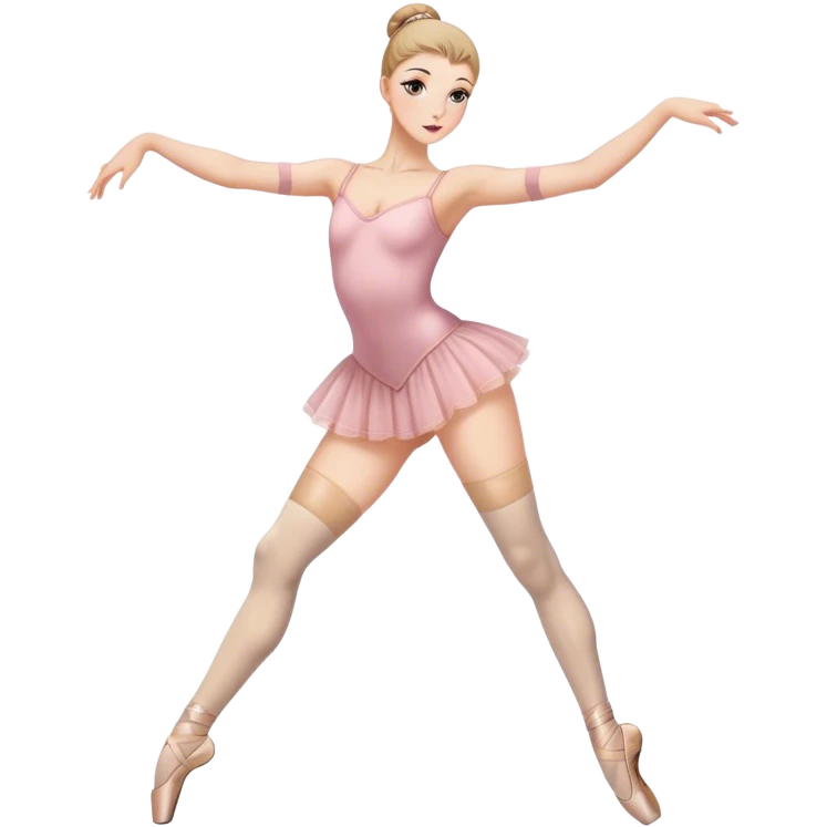 Ballet dancer in thigh highs emoji