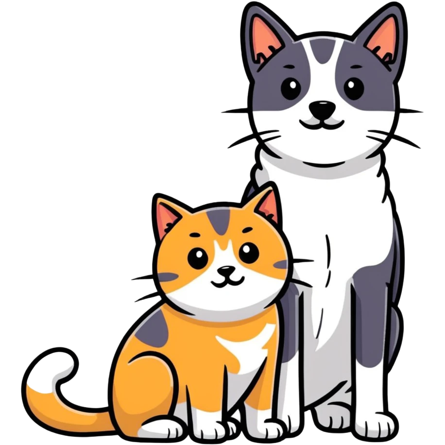 dog and cat  emoji