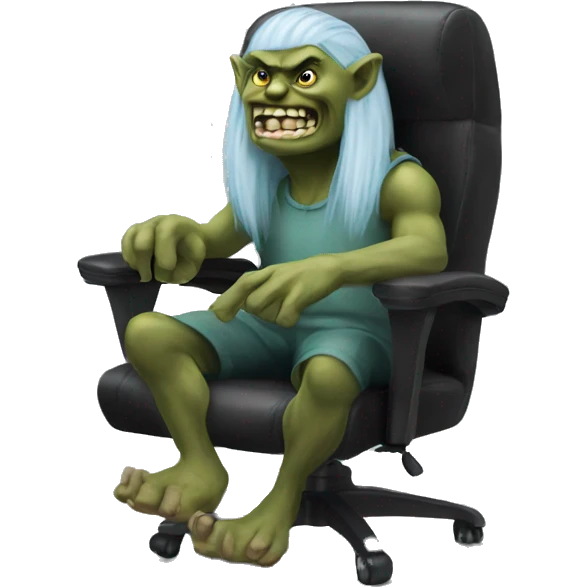 troll on a Gaming chair emoji